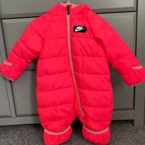 Girls Nike Pink Snowsuit Brand New. Size 3 Months